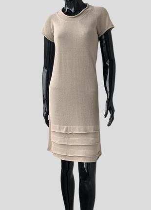Хлопковое трикотажное вязаное платье almeria италия 100 % хлопок