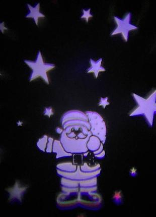 Детски плюшевый ночник проектор звездного неба дед мороз5 фото