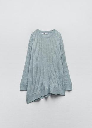 Джемпер светр zara s оверсайз асиметрія в складі вовна