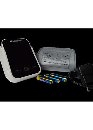 Автоматический говорящий электронный тонометр paramed flagman с адаптером и led экраном