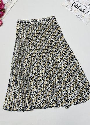 Стильная сатиновая юбка плиссе от primark 🍁 размер 16 / наш 50 💥1 фото