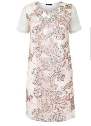 Очаровательное вышитое платье пайетки new look sale