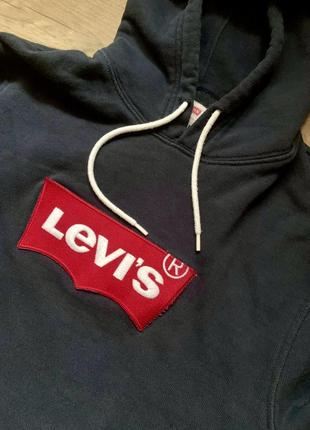 Кофта худи levi’s batwing logo hoodie. оригинал. s3 фото