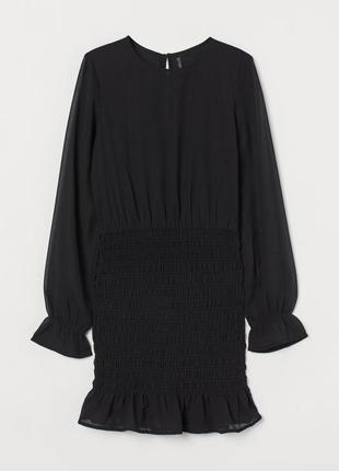 Платье с присобраной юбкою для женщины h&m 0918905-001 42(m) черный