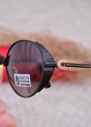 Фірмові круглі сонцезахисні окуляри havvs polarized з бічної шорой