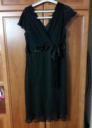Платье чёрное с подкладой