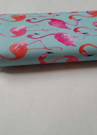 Новый классный большой длинный кошелек с розовым фламинго, бумажник на молнии4 фото