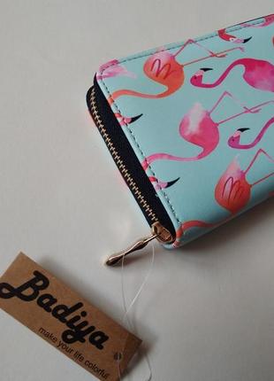 Новый классный большой длинный кошелек с розовым фламинго, бумажник на молнии6 фото