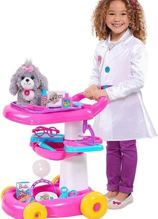 Тележка барби набор доктора / доктора ветеринара уход за животными barbie pet care cart