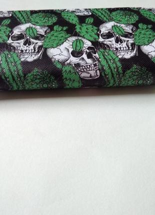 Новий крутий трендовий великий гаманець черепа кактуси череп гаманець на блискавці6 фото