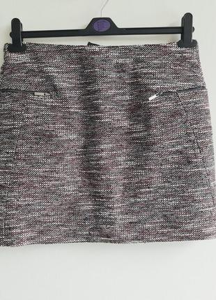 (1226) отличная  теплая юбка mexx с карманами на бедрах / размер  14