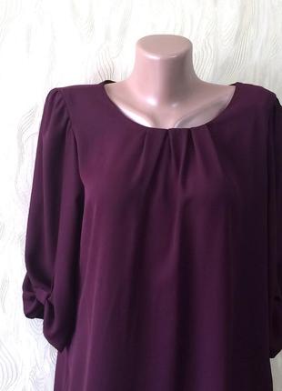 Стильная фиолетовая блуза f&f, р.12"4 фото