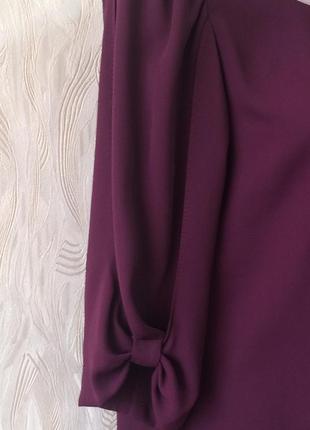 Стильная фиолетовая блуза f&f, р.12"7 фото