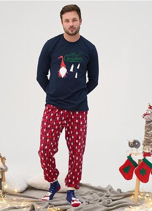 Піжама чоловіча зі штанами новорічна 144971 фото