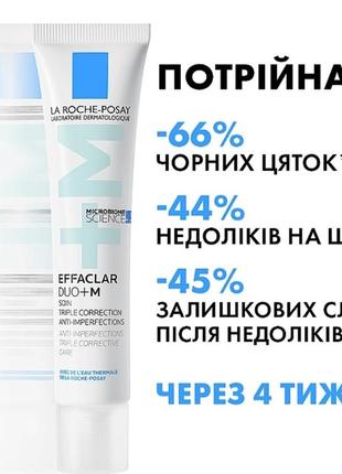 Гель-крем тройного действия для коррекции проблемной кожи, la roche, ля ор, основа под макияж, матирующий крем5 фото