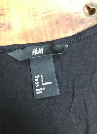 Женская футболка с кружевом h&m (эйч энд эм срр идеал оригинал черная)3 фото