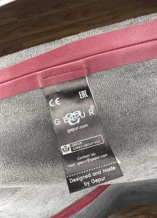 Стильная эффектная мини-юбка из эко кожи gepur бордо4 фото