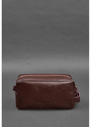 Кожаная косметичка-несессер 6.0 бордовый