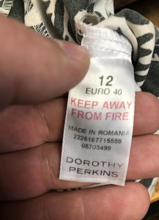 Женская блуза в цветочный принт dorothy perkins (дороти перкинс лрр идеал оригинал черно-белая)5 фото