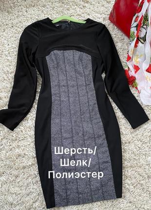 Базовое платье футляр шерсть/шелк/полиэстер ,mark aurel,p.341 фото