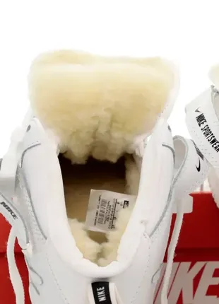 Кросівки nike New air Bone білі найк форс шкіра хутро овчина зима winter ❄️теплі зимові черевики чоботи4 фото