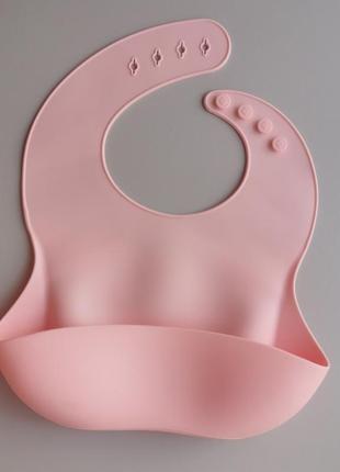 Слинявчик дитячий багаторазовий рожевий1 фото