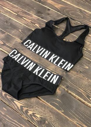 Женский комплект нижнего белья calvin klein {топ   брифы} коллекция intense
