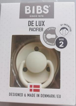 Соска bibs de lux 6-18 мес ivory