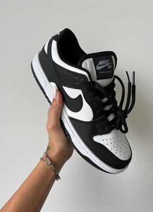 Кроссовки nike dunk low retro white black2 фото