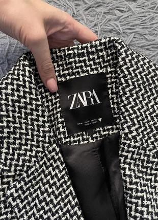 Zara твідовий стильний укорочений піджак жакет блейзер із свіжих колекцій3 фото