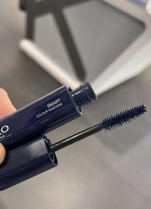 Темно синяя тушь с эффектом панорамного объема ёмкости kiko milano smart colour