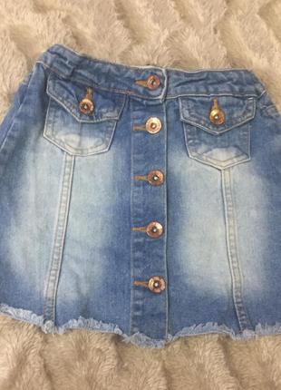 Терміново!!! джинсова юбка denim co 128 см