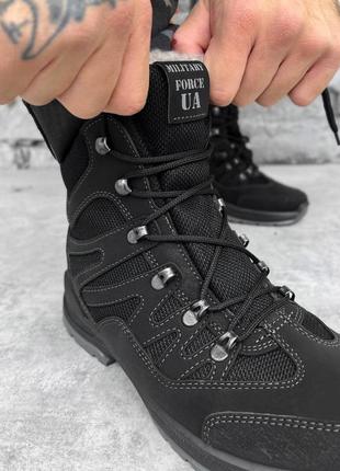 Зимние ботинки military force меховые черные5 фото