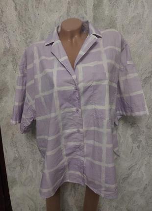 Жіноча лавандова блуза з натуральної тканини.