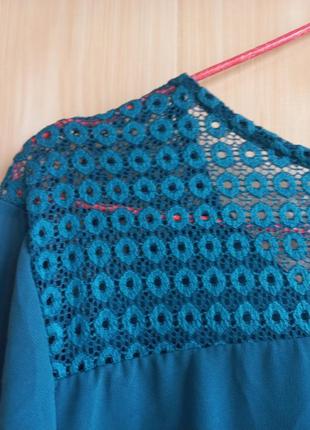 Pala d'oro италия шикарная блуза нарядная с декором кружевной вставкой3 фото