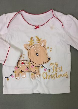 Рубашка для новорожденных 0-3 мес. с закрытыми рукавами