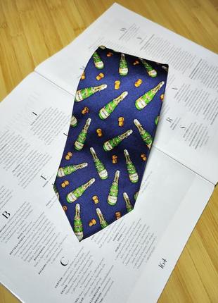 Alynn производство сша шелковый галстук с оригинальным принтом🍾🍾🍾3 фото