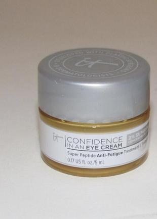 Антивозрастной крем для глаз и век it cosmetics confidence in an eye cream anti-aging peptide