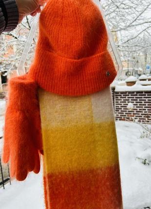 Комплект шапка шарф рукавиці