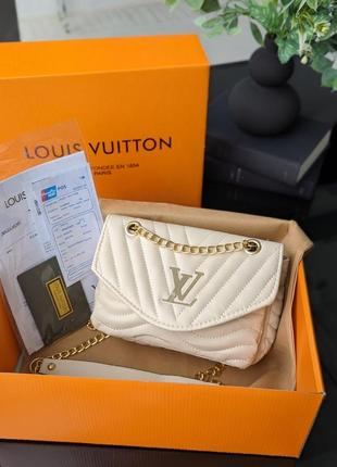 Жіноча міні сумка клатч lv (louis vuitton) молочна2 фото