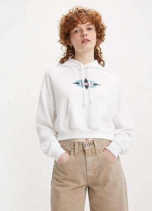 Женское укороченное худи от levi's