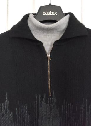 Filati стильний светр з принтом та коміром поло,60% вовна хл
