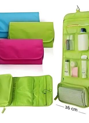Органайзер дорожный сумочка косметичка travel storage bag. цвет: зеленый5 фото
