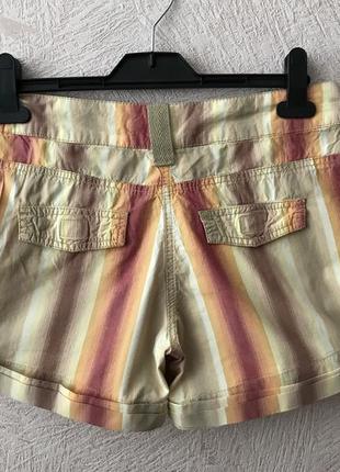 Amisu- яркие шорты в полоску с манжетом в идеале s-m2 фото