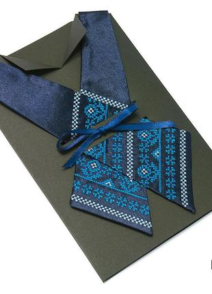 Крос-галстук з вишивкою нева