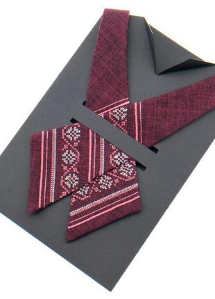 Крос краватка з вишивкою1 фото