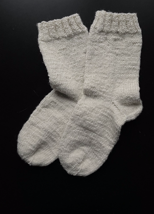 Вязаные шерстяные носки2 фото