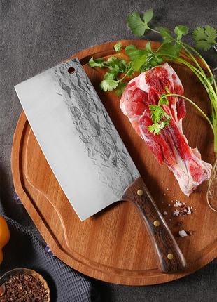 Кухонный нож топор для мяса 20 см из нержавеющей стали1 фото