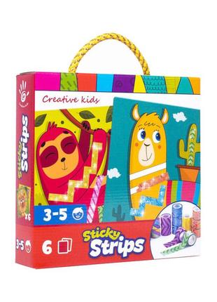 Набір для творчості sticky strips "лама" vladi toys vt4433-04 укр2 фото