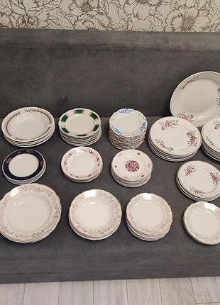 Тарелка времен ссср советская глубокая мелкая для первых вторых блюд с клеймом барановка рига карстень rpr